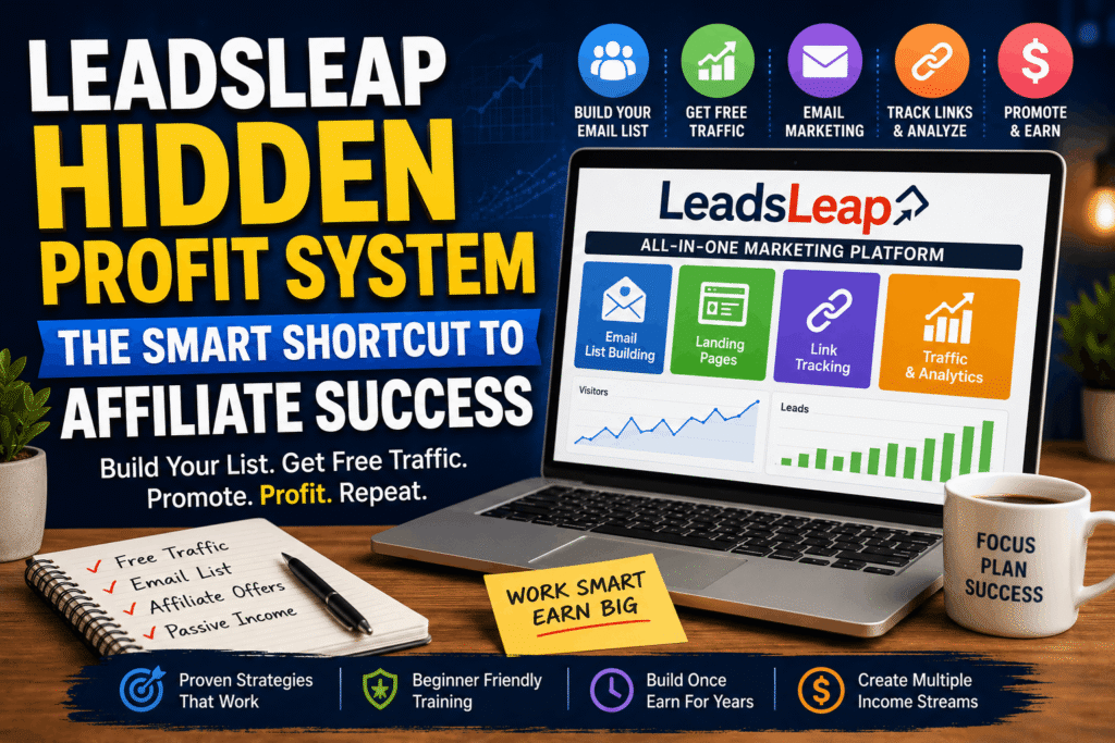 LeadsLeap Hidden Profit System guide for affiliate marketing, free traffic, email list building, and online business growth.